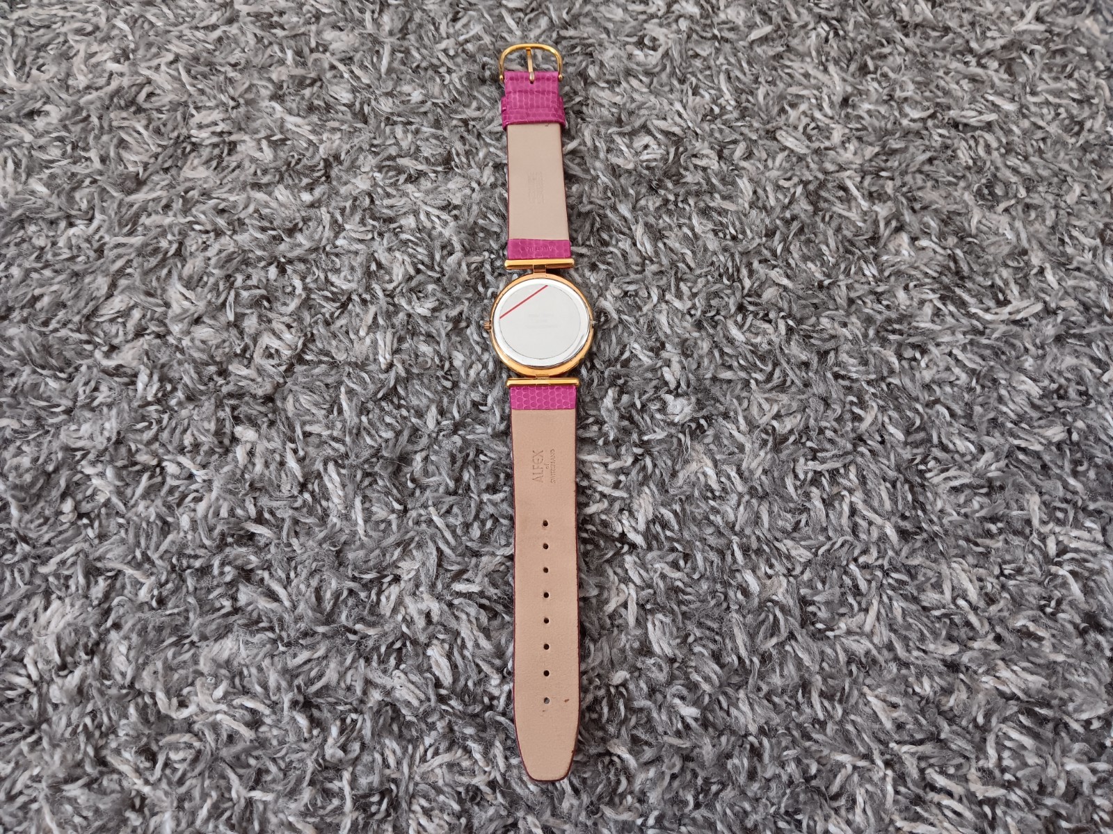 ALFEX of Switzerland Woman’s Quartz Watch Swiss Made Pink Leopard Print In Box