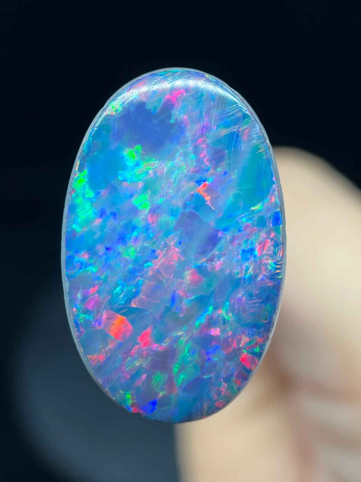 Australian Opal – Lightning Ridge – 10.26C – Natural – Doublet – #121