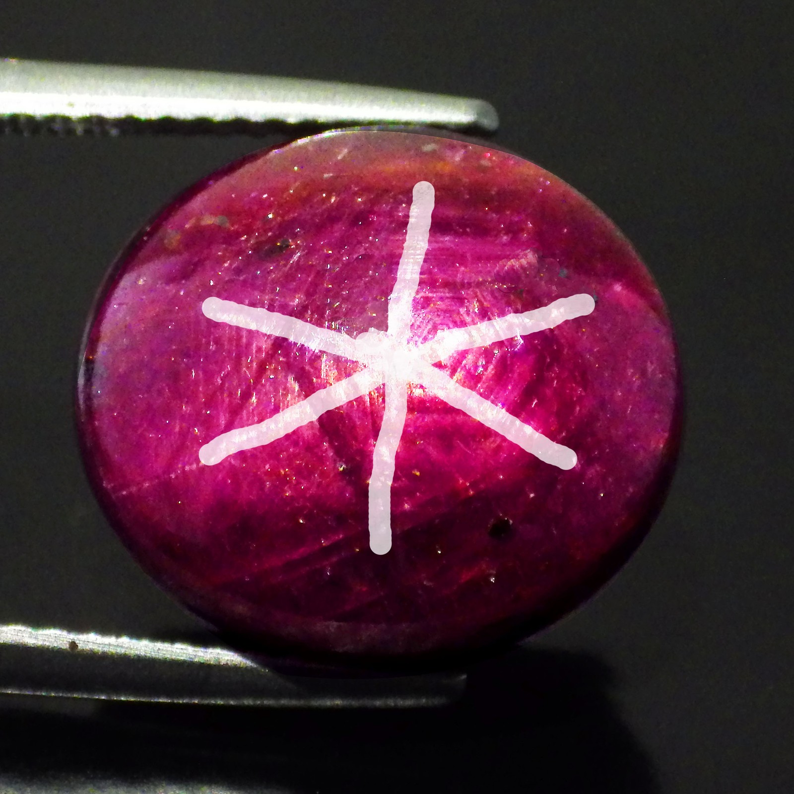 7.71 Cts Romantic Round (10 x 10) Natural Six Rays Red Star Ruby Loose Gemstones