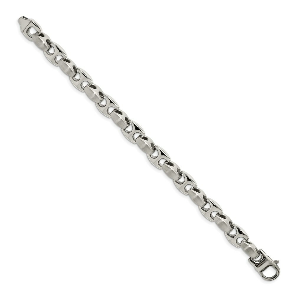 Stainless Steel Brushed and Polished 8.25in Bracelet