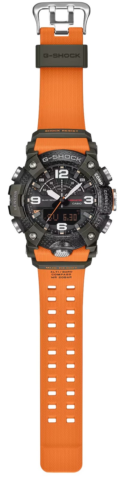 Casio G-Shock GGB100X-1A9 MUDMASTER MASTER OF G SERIES Quad Sensor Orange Watch