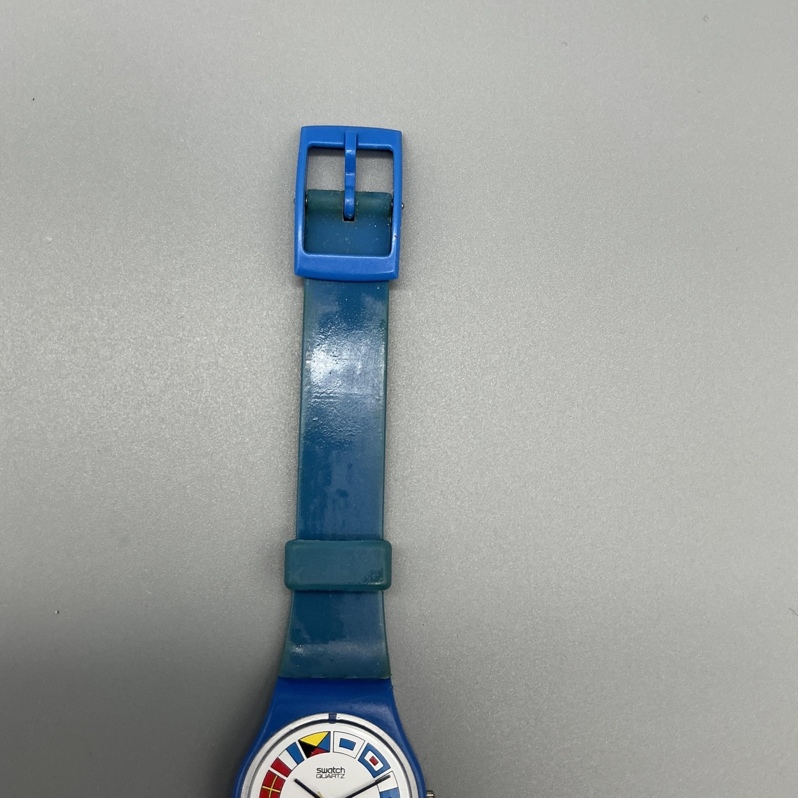 Vintage 12 Flags Swatch Womens Watch 25mm Nautical Flags Blue New Battery