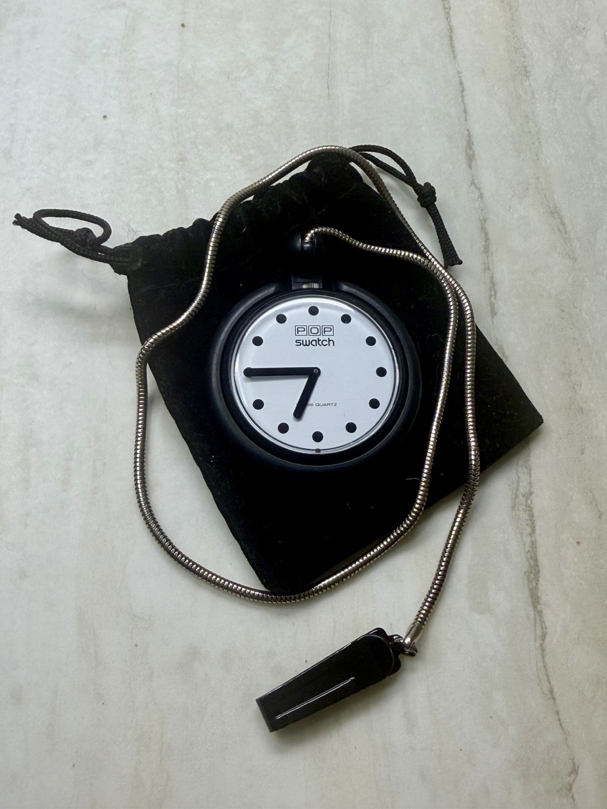 VINTAGE 1986 SWATCH POP “Jet Black” BB001 – NO YEAR DIAL – First Year Production