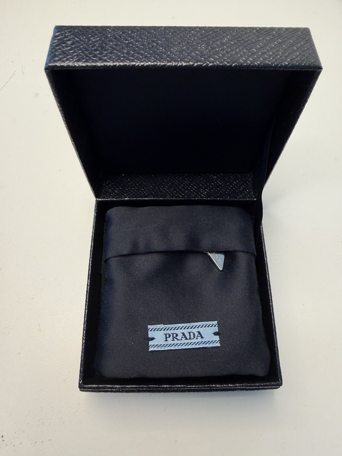 Authentic Prada Symbole Single Earring Left Lobe Silver Modern Punk