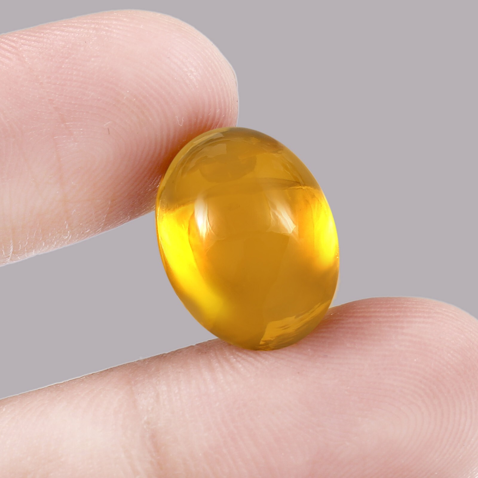Lab Created Synthetic Yellow Sapphire Flat Back Oval Gemstone 4×6-15x20mm,1pcs