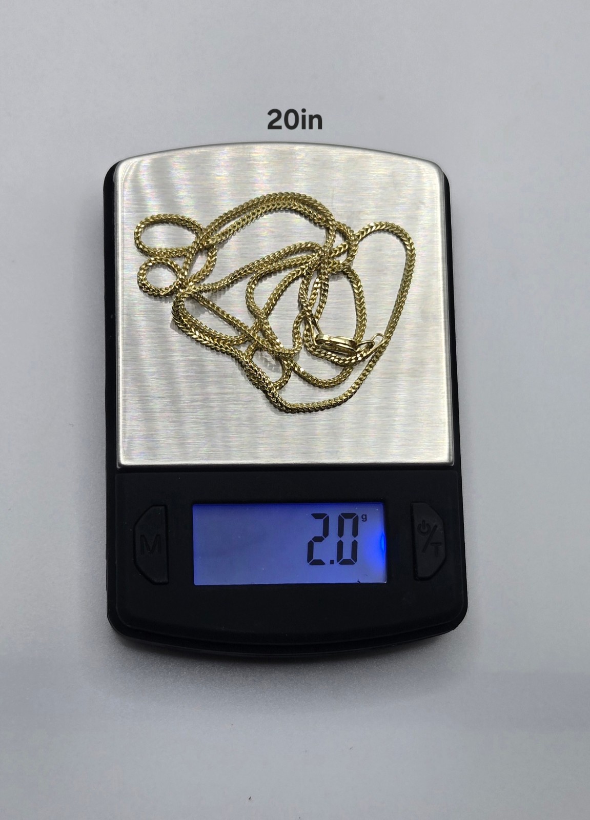 Real 10k Yellow Gold Franco Box 1.5mm Necklace Chains, 18″-24″, Handmade Italy