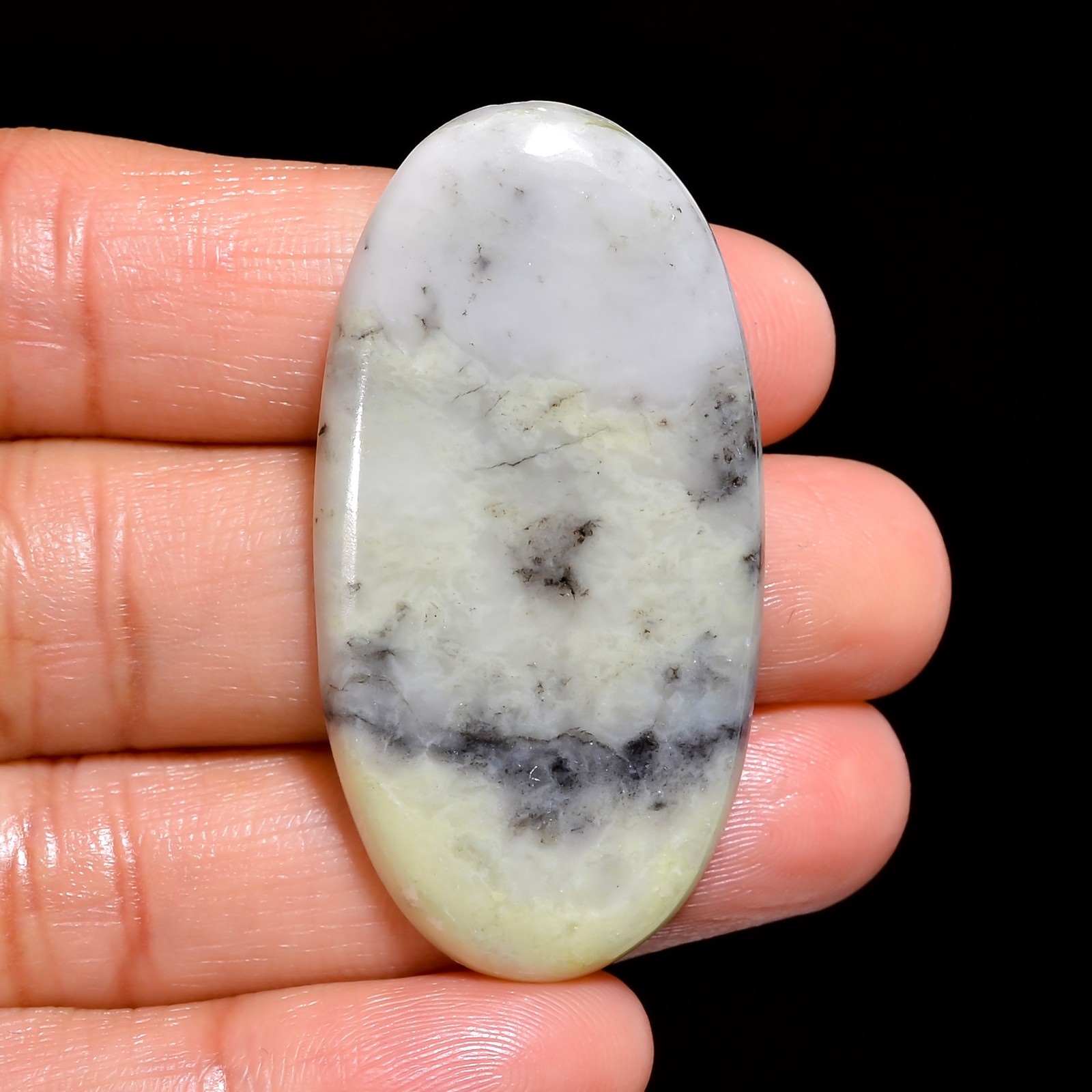 100% Natural Serpentine Oval Shape Cabochon Loose Gemstone 43 Ct 45X23X4mm A7832