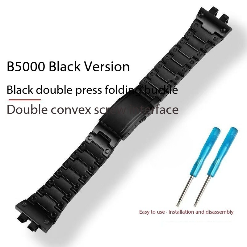 Compatible with G-Shock Casio GM-5600 GM-2100 stainless steel strap