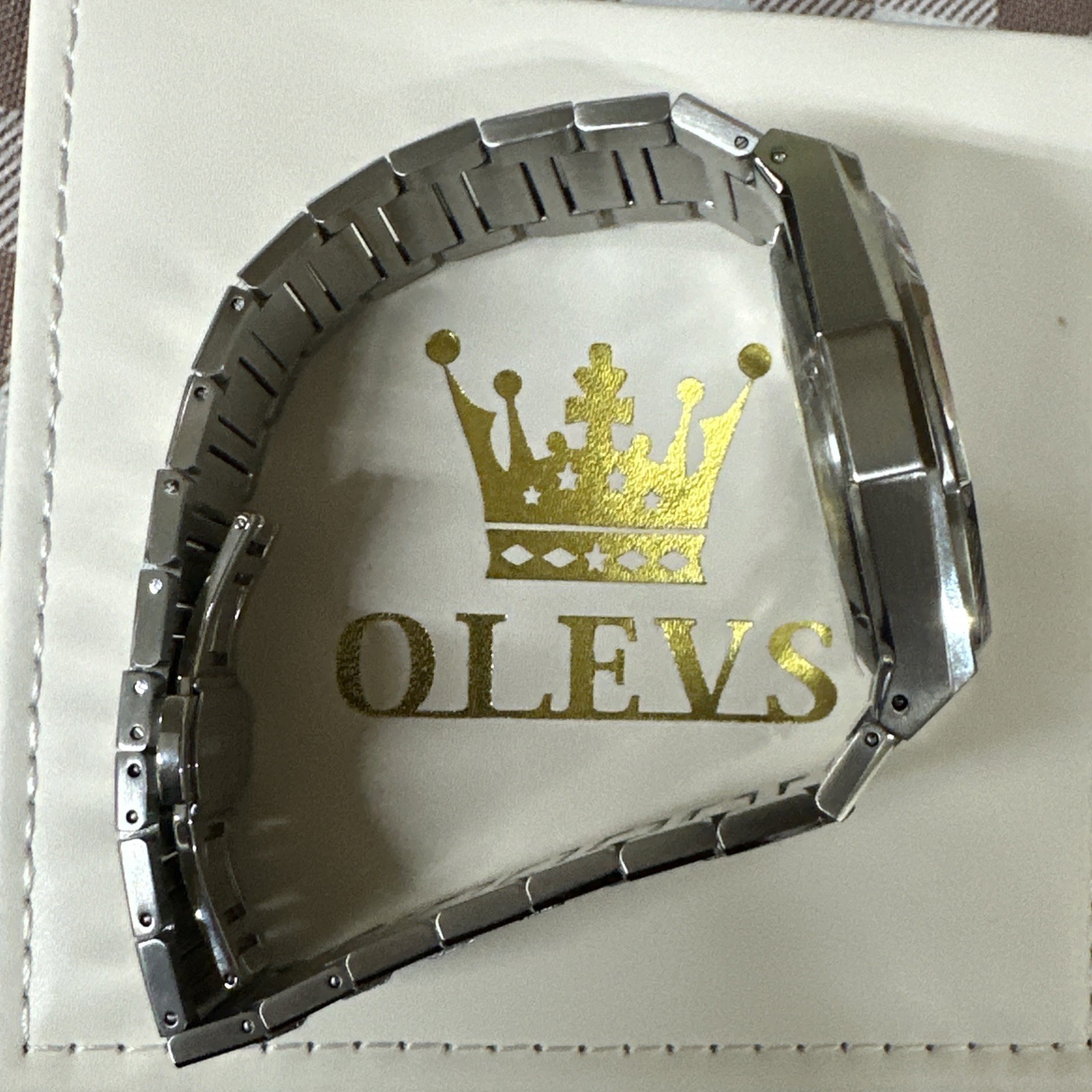 Olevs Skeleton Men’s Watch, Automatic Mechanical, Stainless Steel, Waterproof