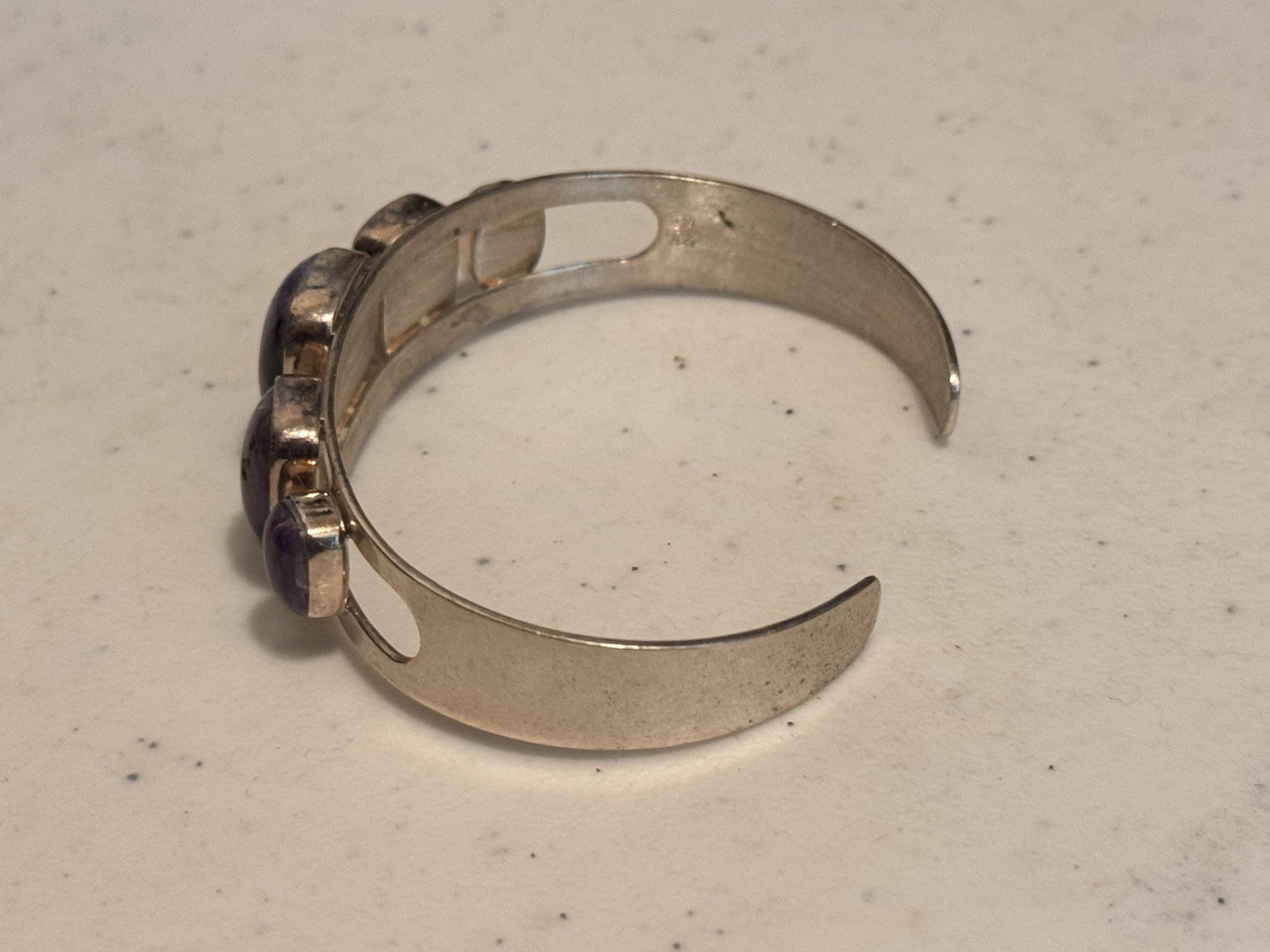 Jay King Mine Finds – DTR 925 Sterling Silver Charoite 5-Stone cuff