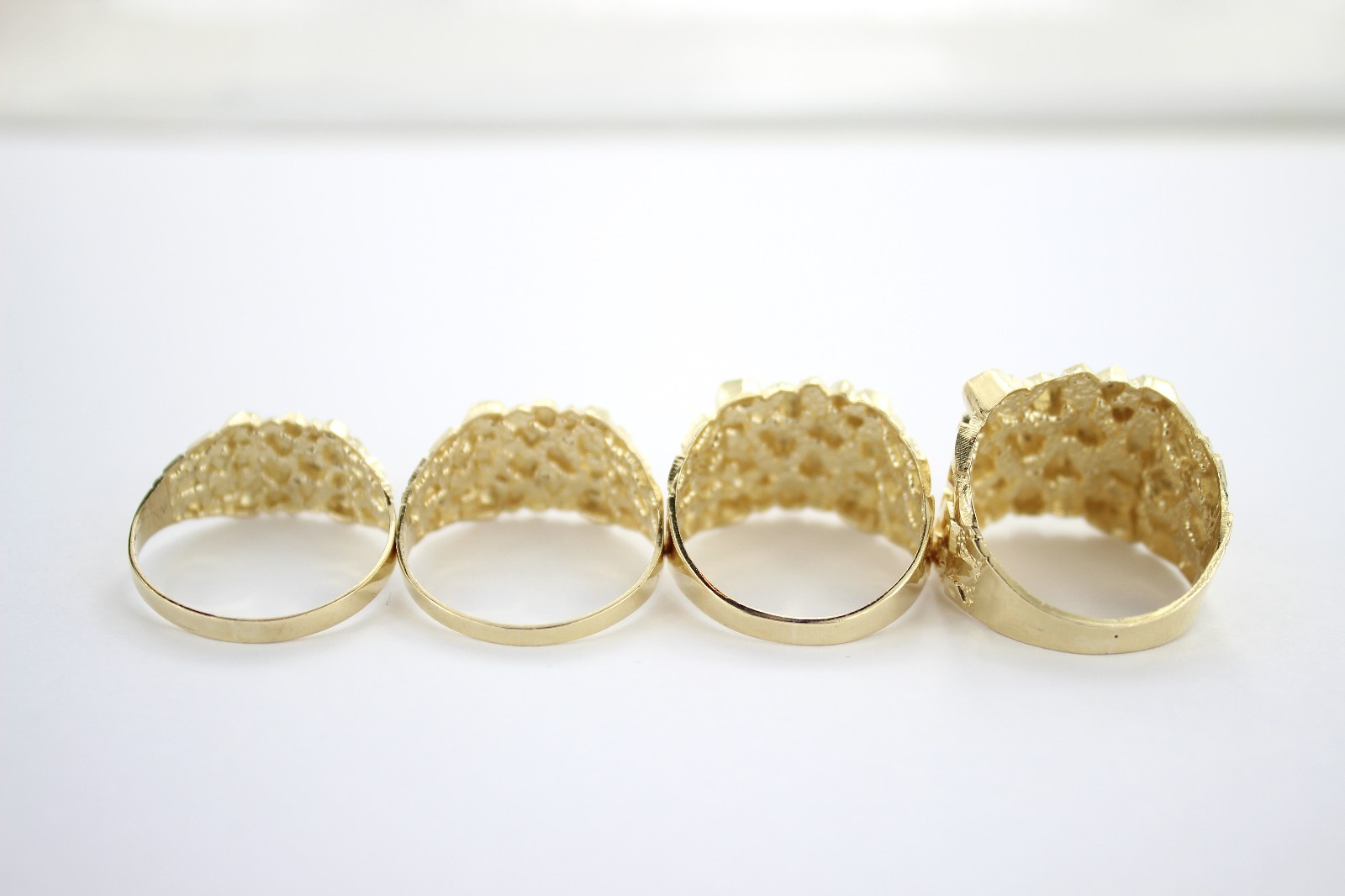 Authentic 14k Gold Nugget Ring Manly Small Medium Large Extra Large Sizes 6-13