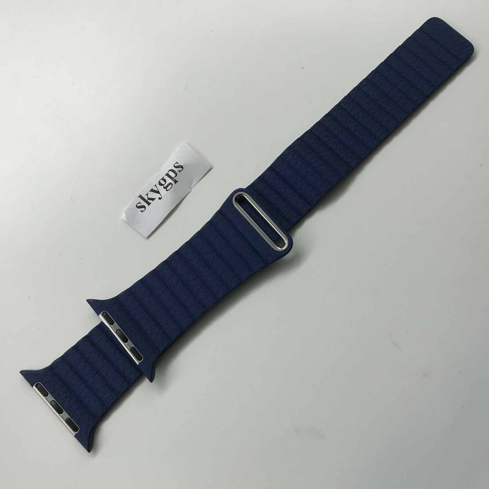 Original Apple Watch Series7 Leather Loop Band 42mm 44MM Bright Blue Large Strap