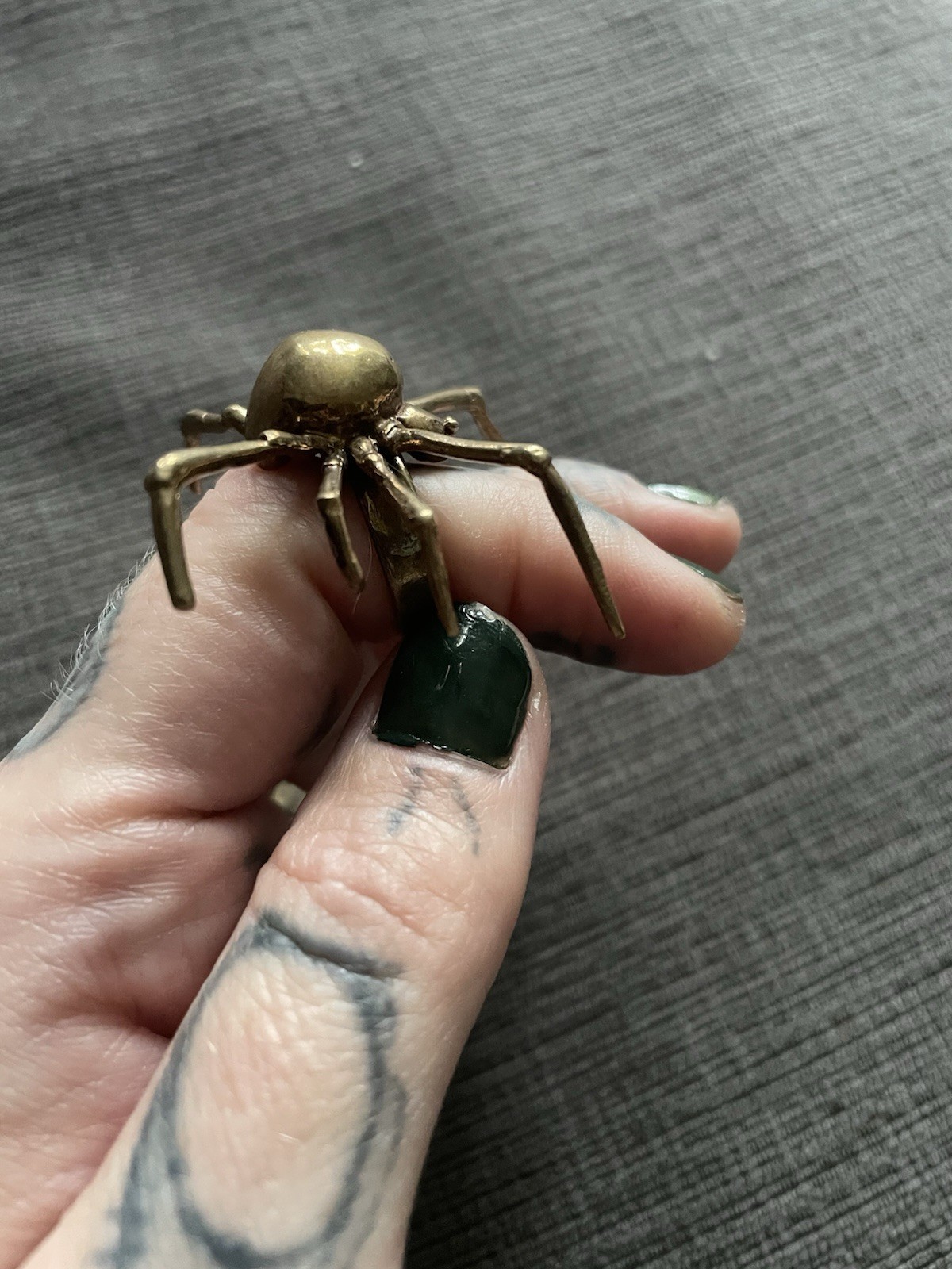 Solid Brass Spider Ring