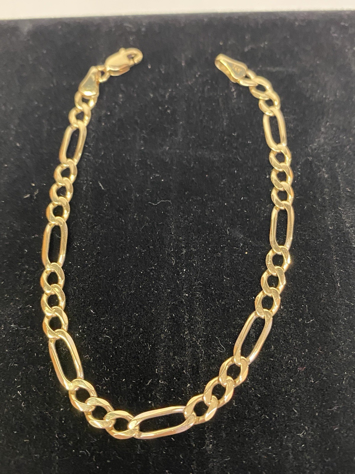 14kt Yellow Gold Figaro Bracelet 8″ 4.48mm 5.9g Classic Chain #1011242-2