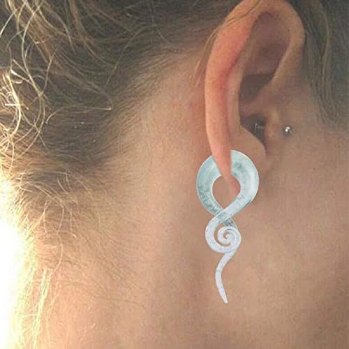 NewZenro Glow in The Dark Ear Glass Spiral Tapers Plugs Tunnels Expander 10mm