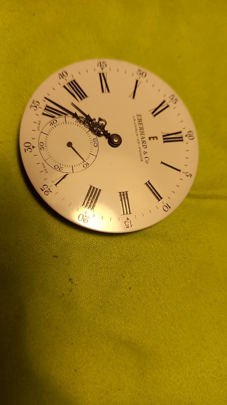 Lot of 2 Eberhard & Co Working Chronograph Pocket Watch Movements + 361-5