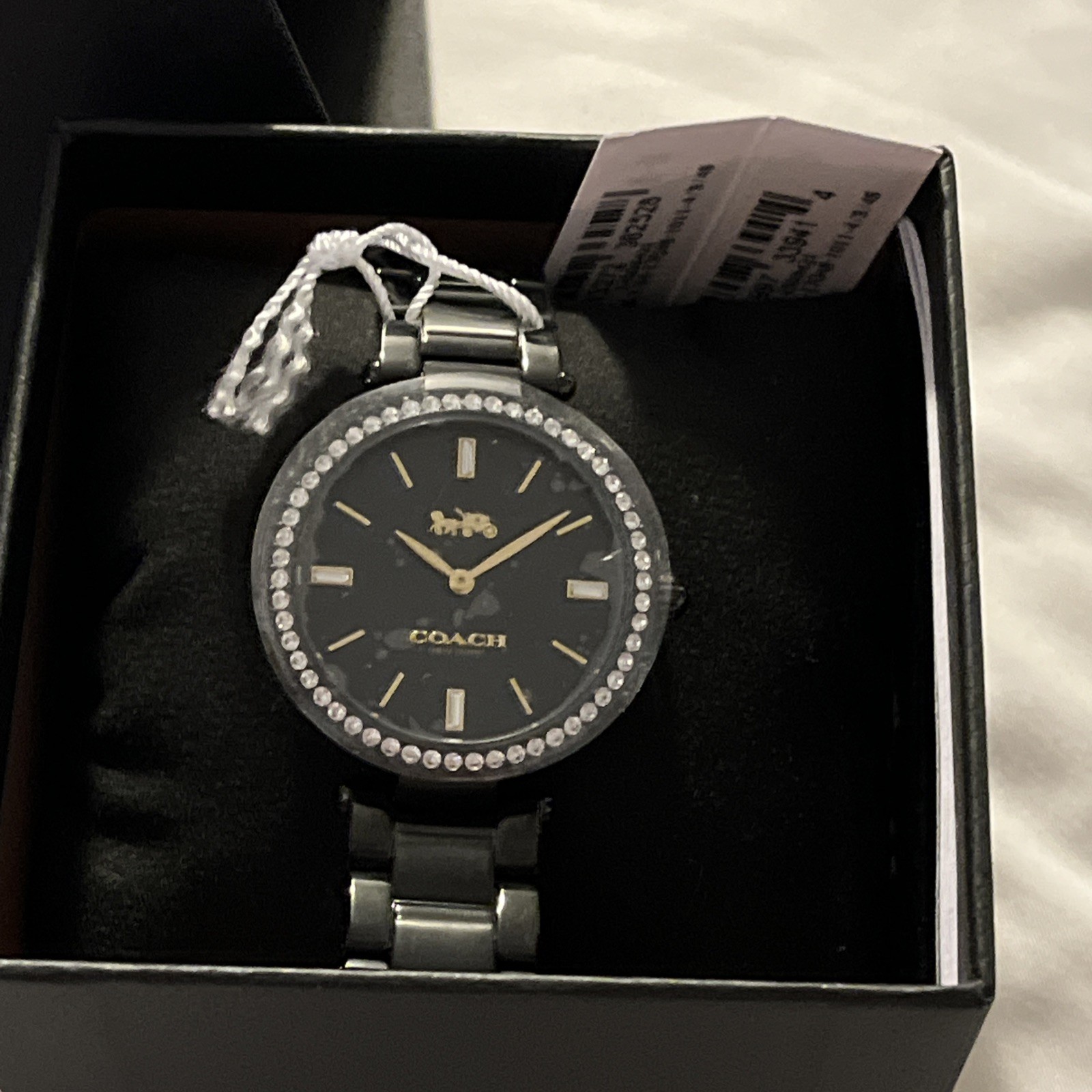 Women’s Black Coach Analog Watch NWT