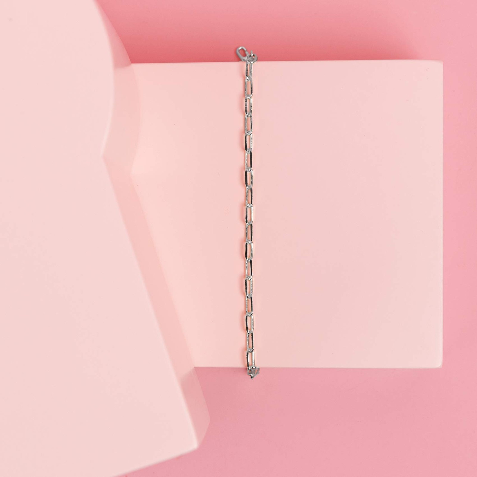 14K Gold Plated Adjustable Paperclip Curb Figaro Chain Bracelet for Women