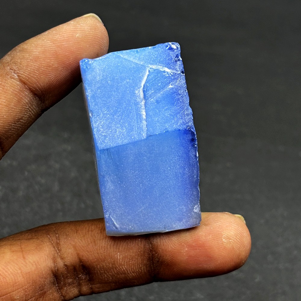 CERTIFIED Blue Opal Uncut Rough 157 Ct Lab-Created Loose Gemstone for Collection