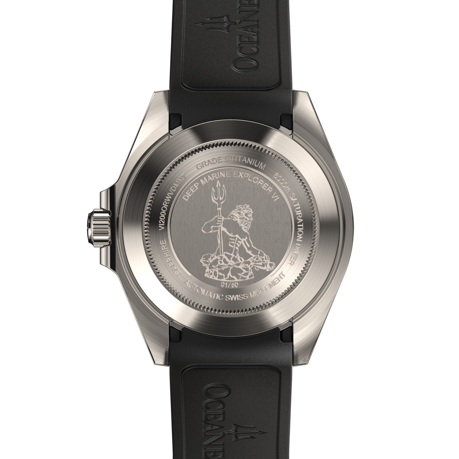 Oceaneva 6000m Grade 5 Titanium AUTOMATIC Watch SWISS MOVEMENT Orange