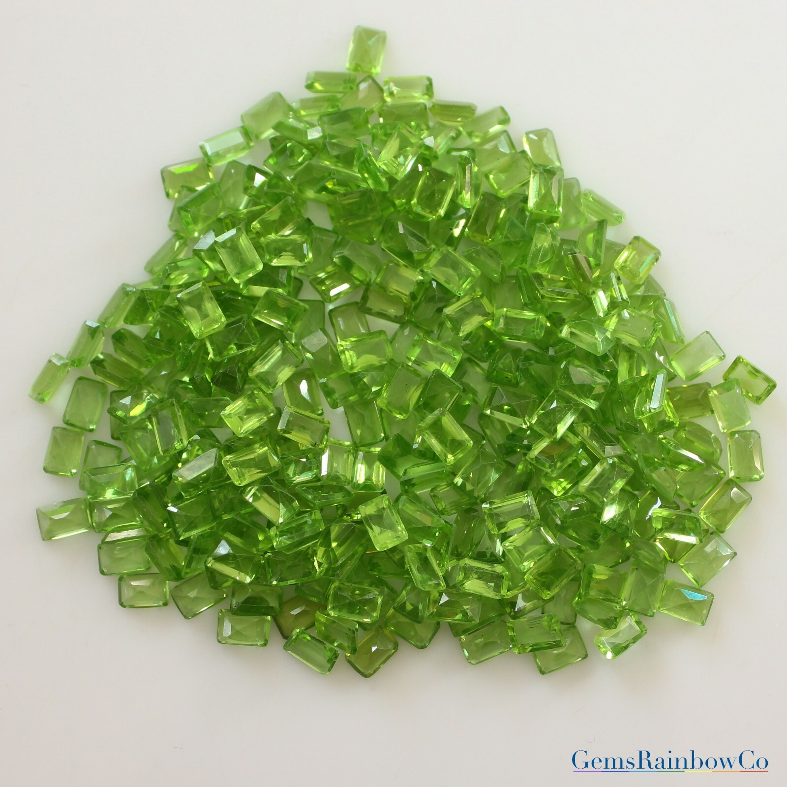Natural Peridot Octagon 5x3mm, 6x4mm and 7x5mm Faceted Loose gemstones A Quality