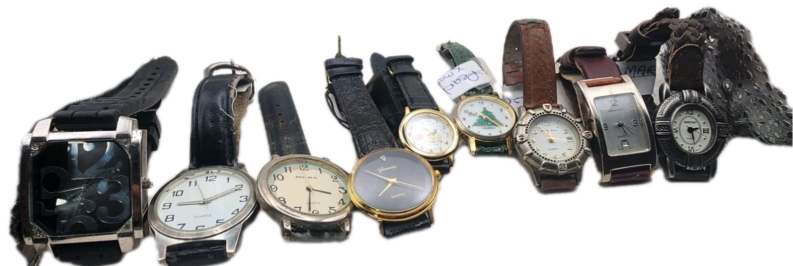 Lot Of 9 Vintage Estate Sale Watches. Working W New Batteries. Condition Varies