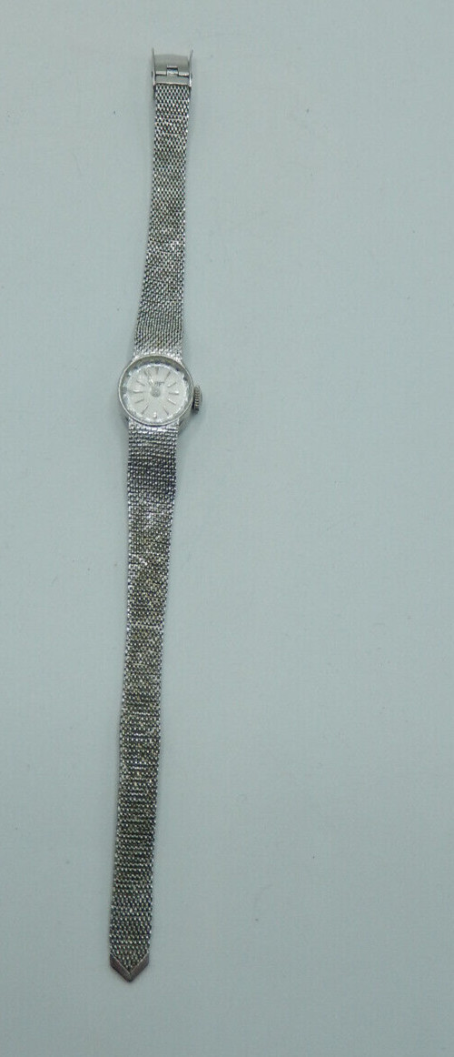 Watch HELZBERG VIP Ladies 17 Jewel Silver Tone Latin Wellsbro Wind Up 10K R.G.P.