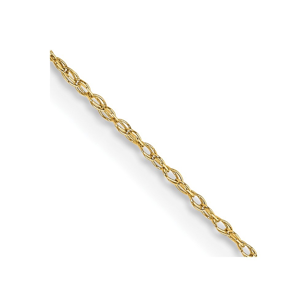 10k Yellow Gold .5mm Carded Cable Rope Chain Necklace 18 In