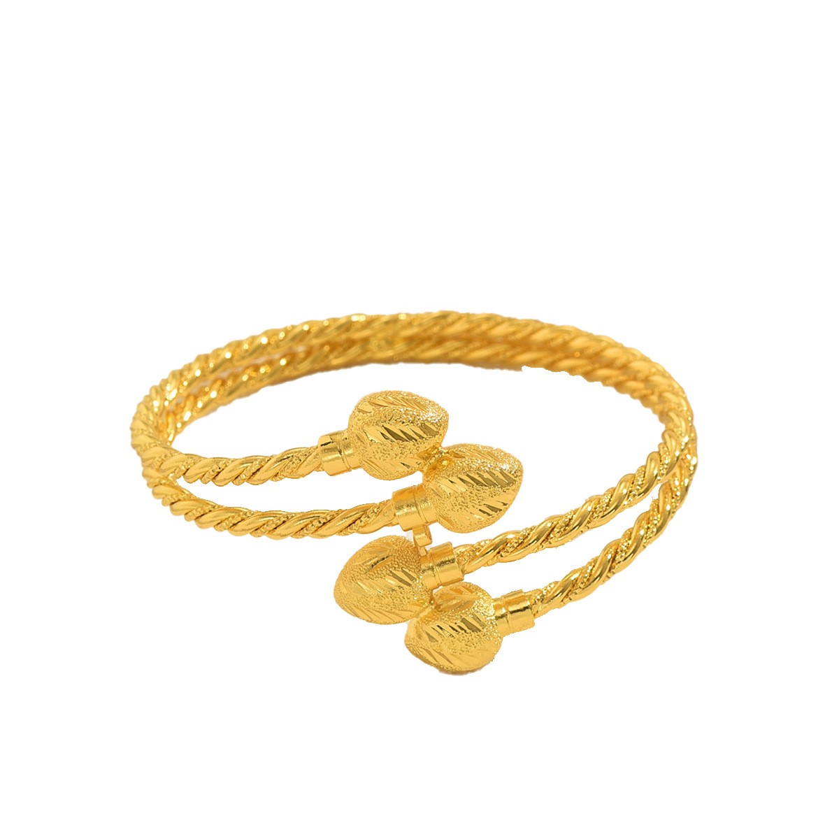 Geometric Round Ball Cuff Bangle Bracelet for Women Light Luxury Jewelry