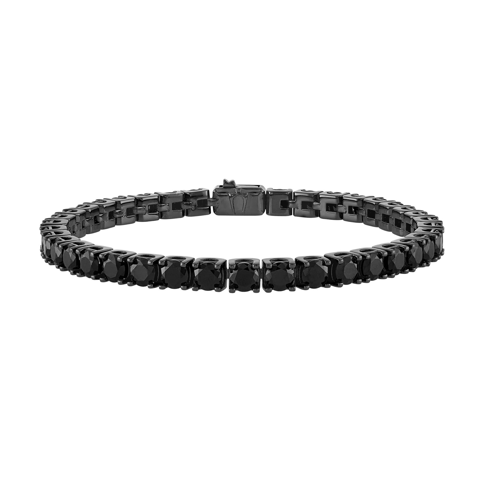 Bulova Jewelry Men’s Classic Black Ruthenium Plated Sterling Silver Tennis Br…
