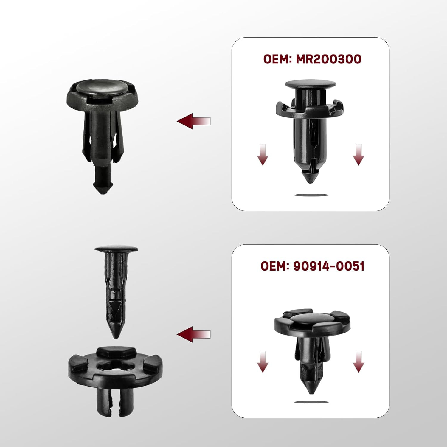 121Pcs Plastic Rivets Clips 7Mm 8Mm 9Mm 10Mm Compatible with Subaru Bumper Fende