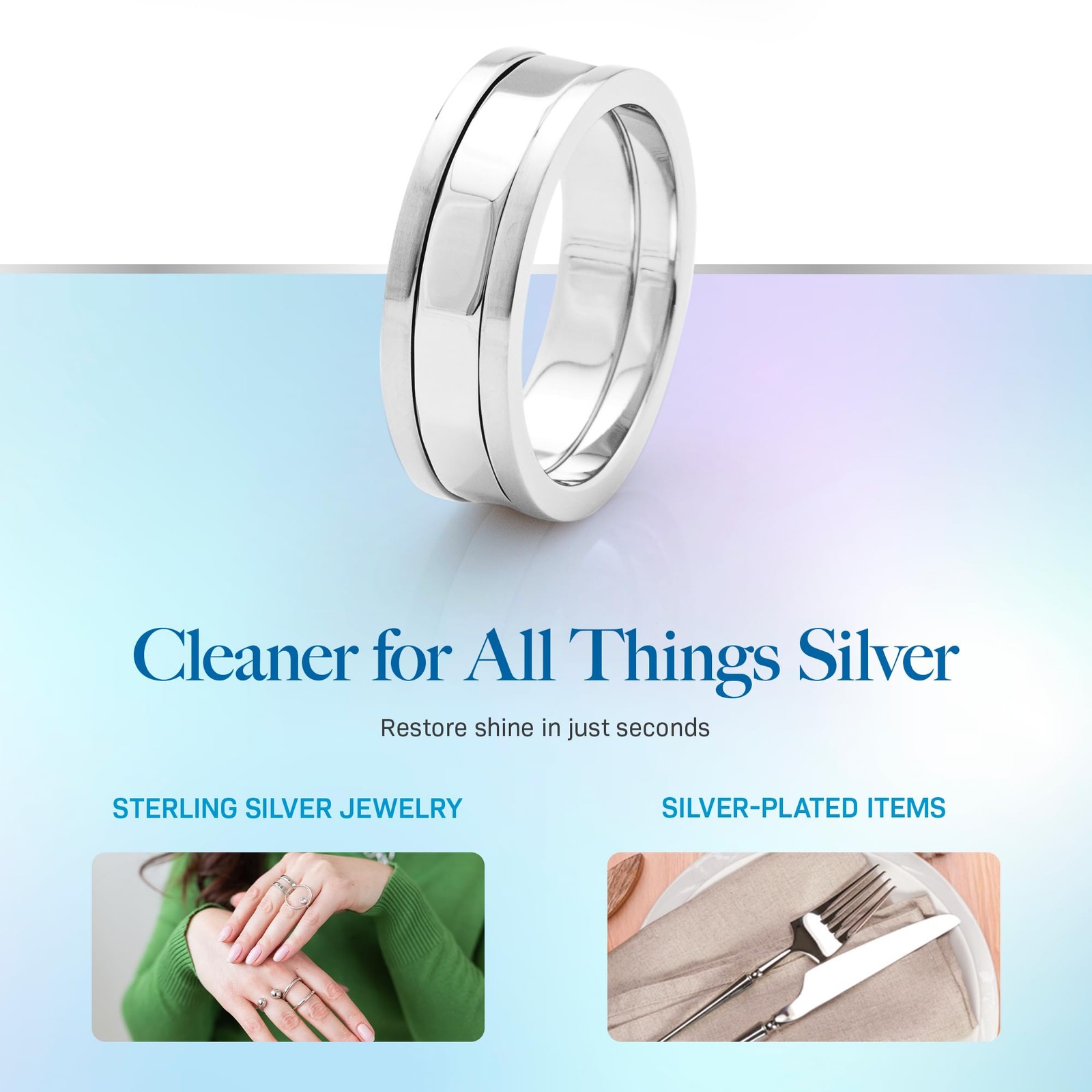 Silver Cleaner and Tarnish Remover for Silver Jewelry, Dipping Basket Include…