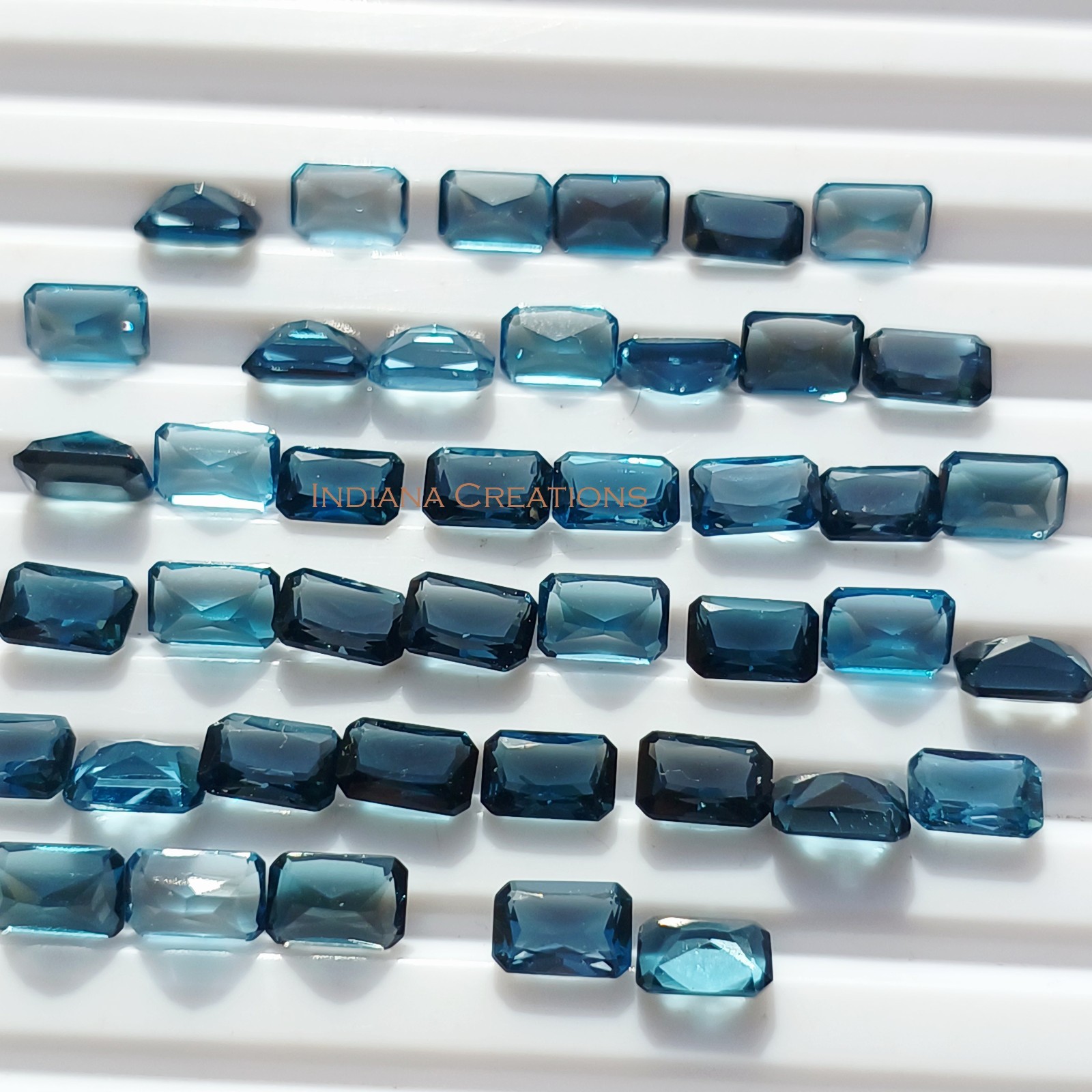 Natural London Blue Topaz Octagon Faceted Cut 3x5mm To 8x10mm Loose Gemstone