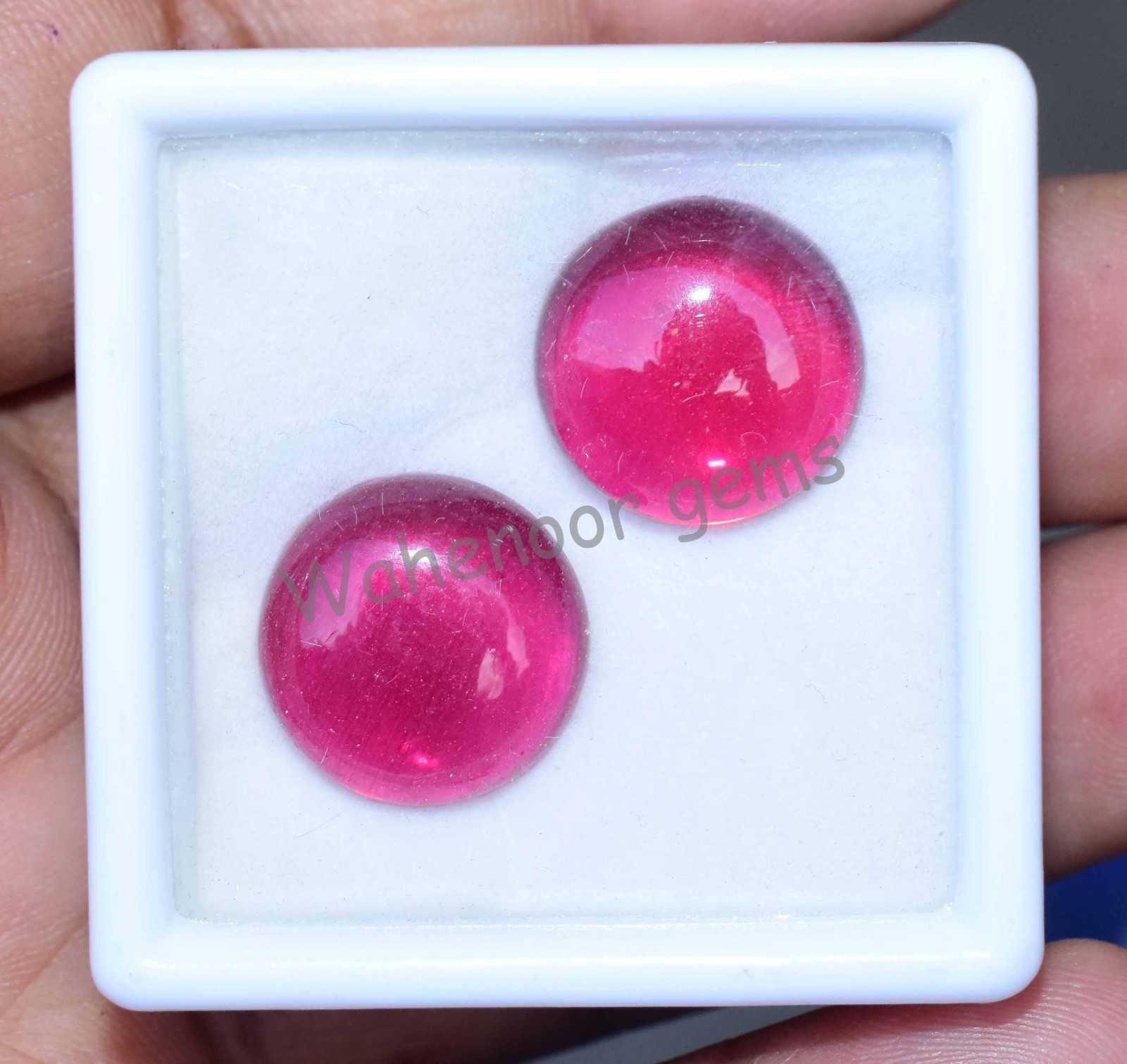 Pair of Natural Mogok Pink Ruby Round 14.7 mm Certified 30.00 Ct Loose Gemstone