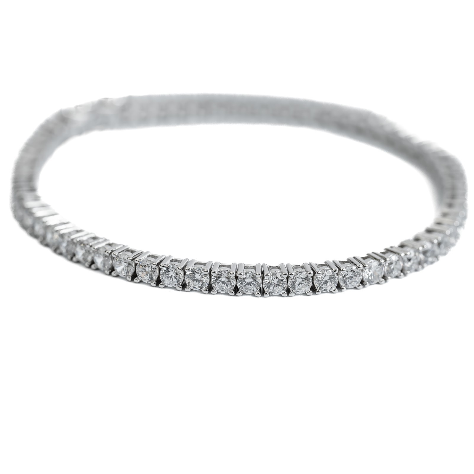 5-6.5 CTTW Tennis Bracelet, Lab-Created Diamonds, VVS, D Silver CD001