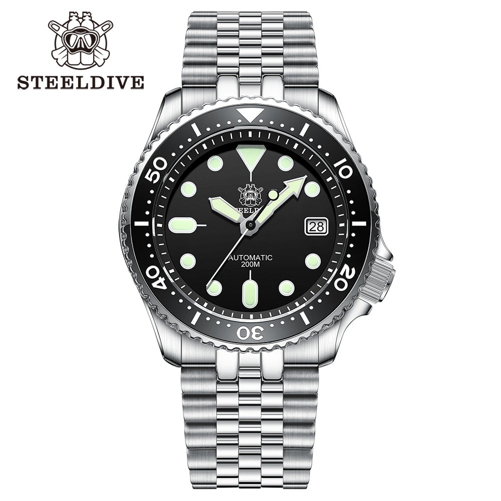 STEELDIVE SD1973 Mens 41.2mm Automatic Dive Watch NH35 Sapphire Steel