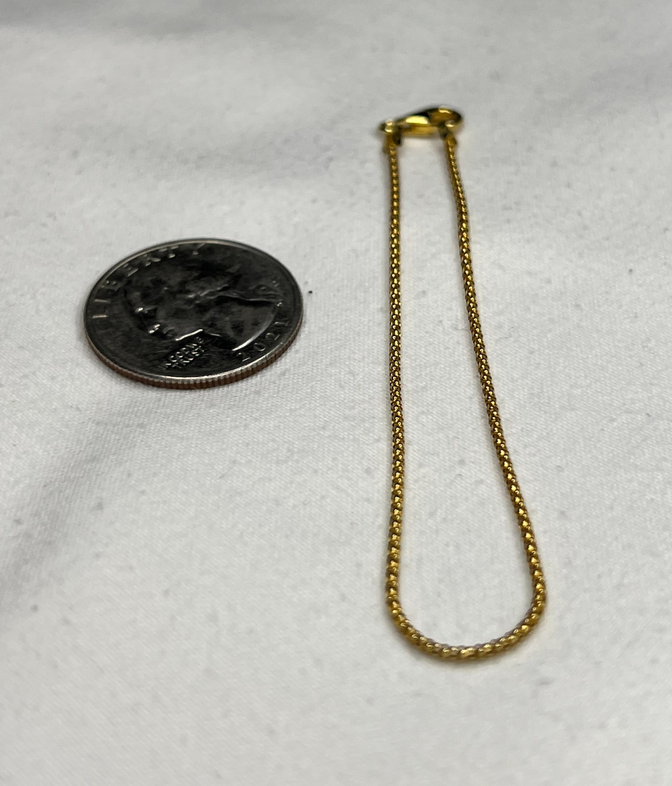 7″ Italian-Made Gold-Over S925 Popcorn Style Bracelet – 1mm Width