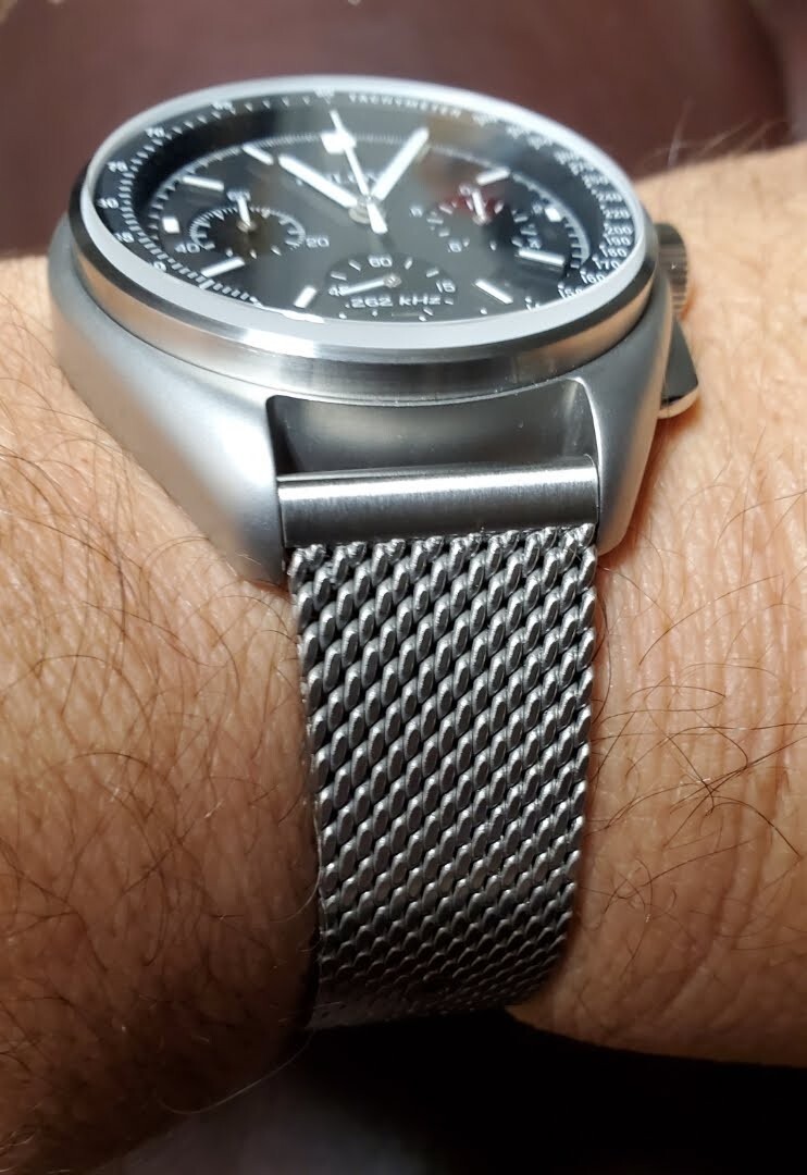 20mm Braided Stainless Mesh Band For Bulova Lunar Pilot No Time To Die 007