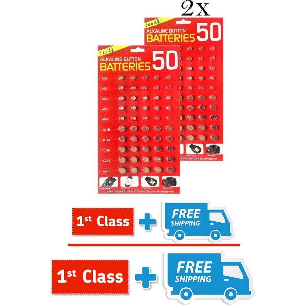 50 X Mix ASSORTED Watch Cell Batteries
