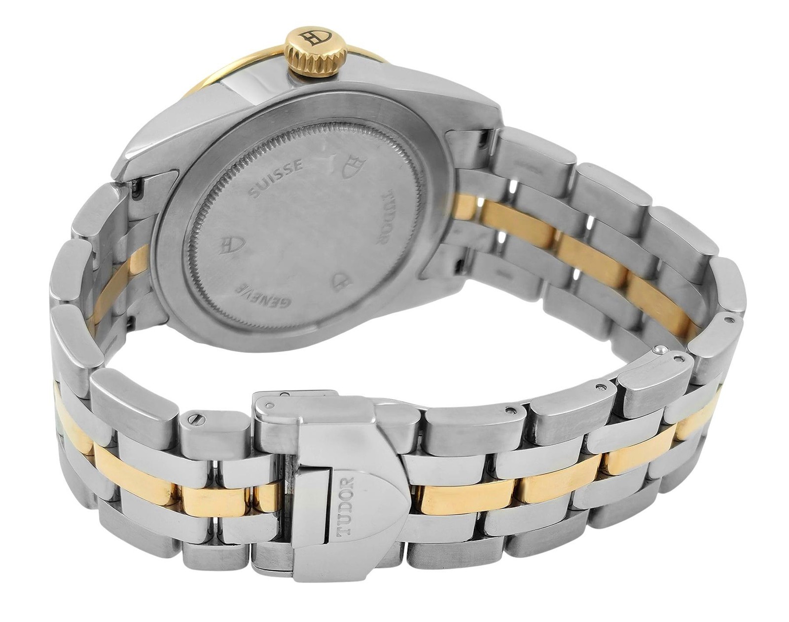 Tudor Glamour Day Date M56003-0005 Champagne Diamond Dial Gold Steel 39MM Men’s