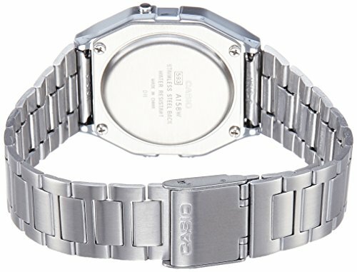 Casio A158WA-1 Men’s Vintage Metal Band Chronograph Alarm Digital Watch
