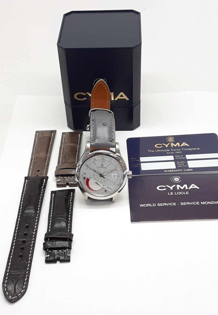 Men’s CYMA Power Reserve 40mm Imperium XL Steel Watch Limited to 200 Worldwide
