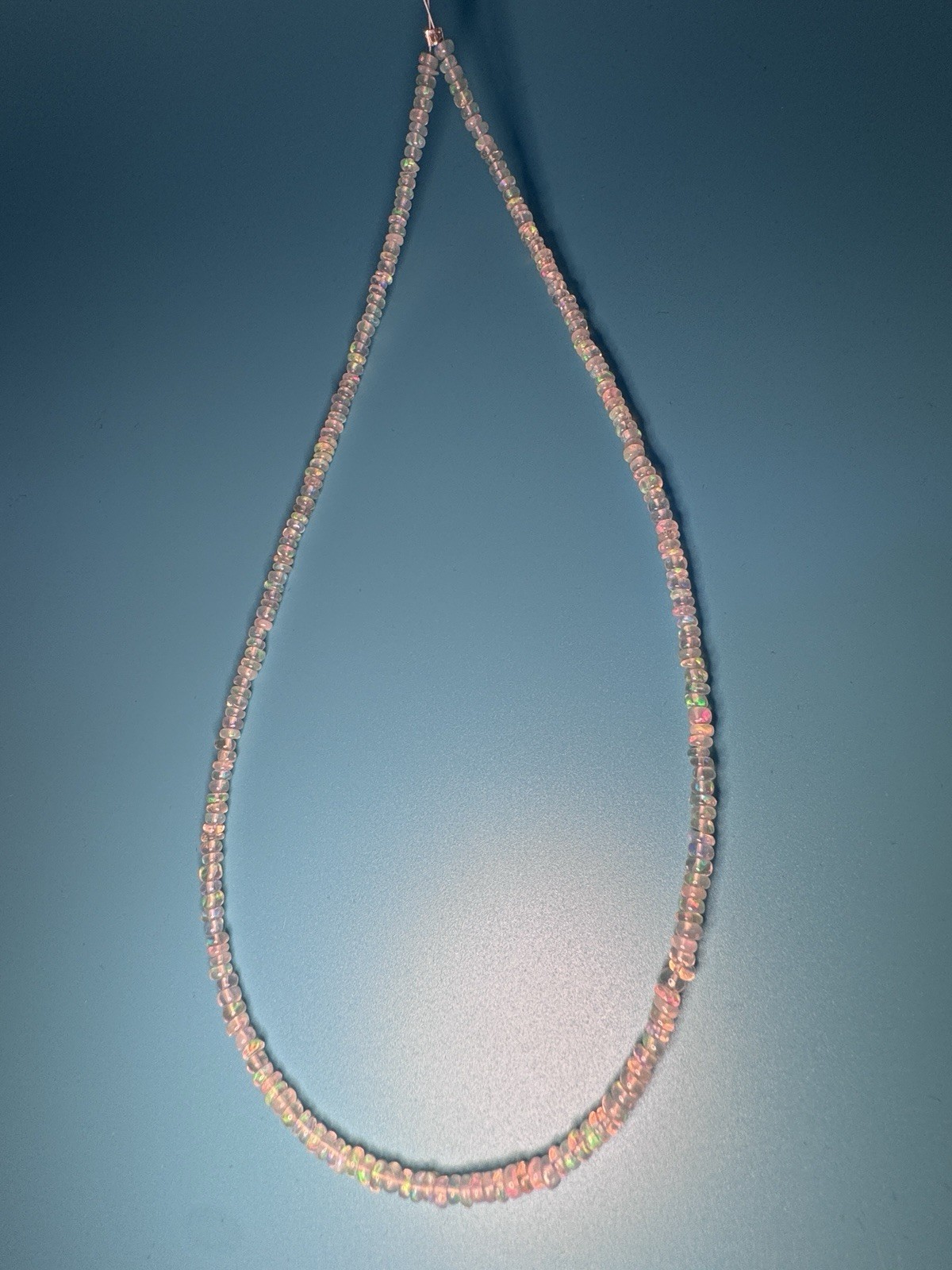 3.5 mm Ethiopia opal roundel Heishi 15in