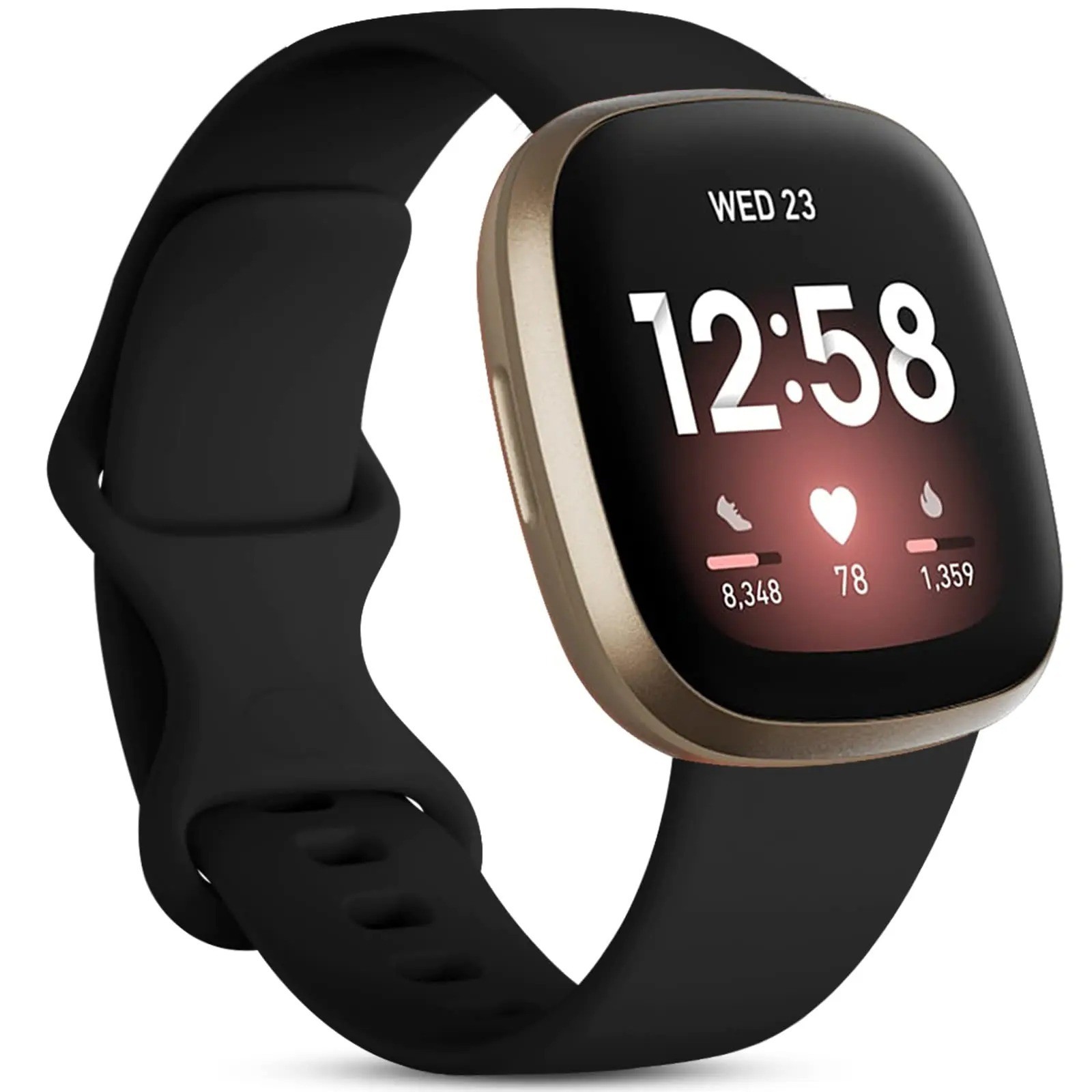 For Fitbit Versa 3/4/Sense Silicone Strap Wristband Replacement Watch Band Sport