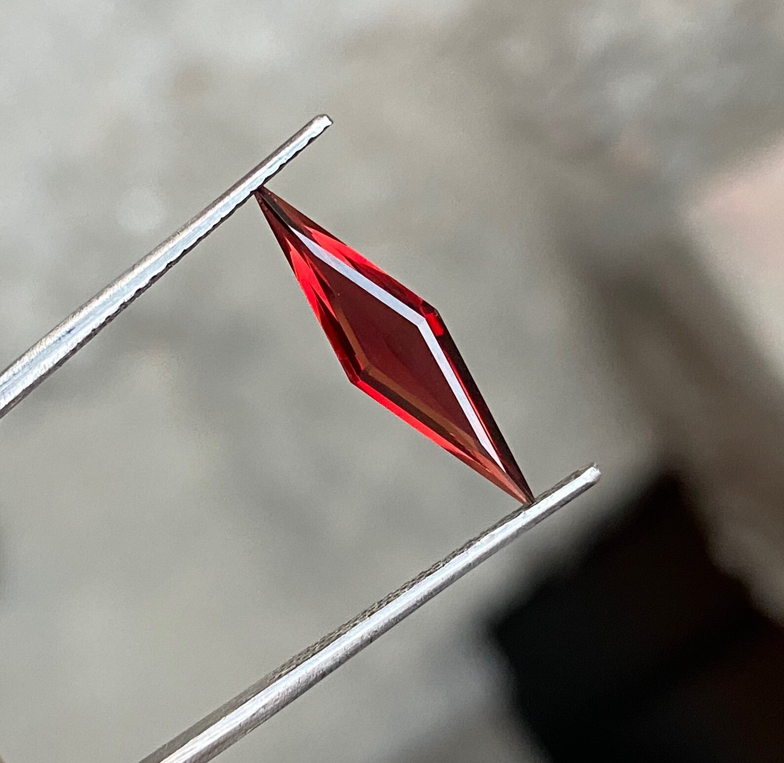 Unique Fancy Cut 12 Ct Garnet Loose Stone Natural GIE Certified Jewelry Gemstone