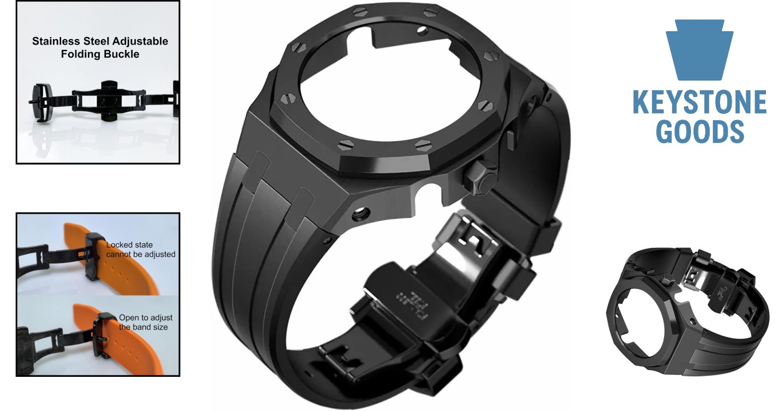 G-Shock GA2100/GA2110 Stainless Steel & Silicone Replacement Mod Kit