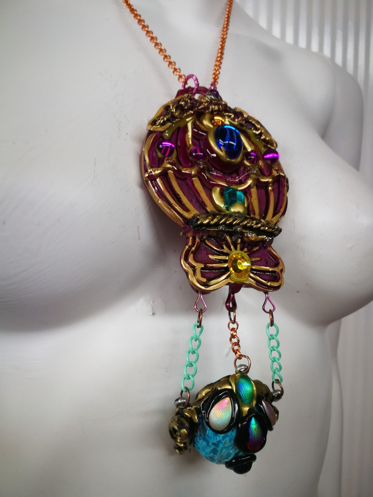 Jewelry Necklace Pendant Luxury Art Deco Nouveau Charm Jewellery Hot Air Balloon