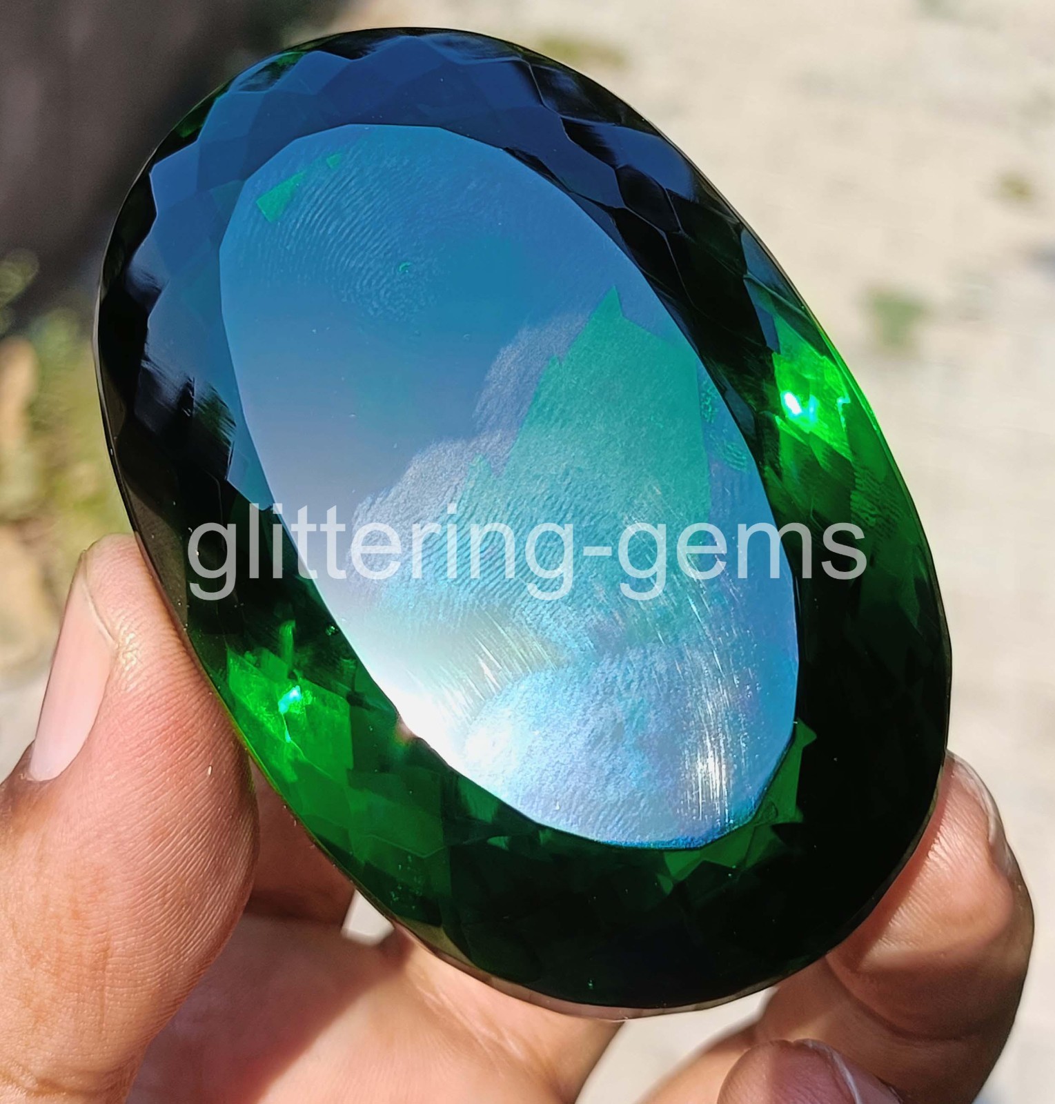 Best Natural Green Emerald Certified 1000 Ct Oval Shape IGL- Loose Gemstone 6YHD