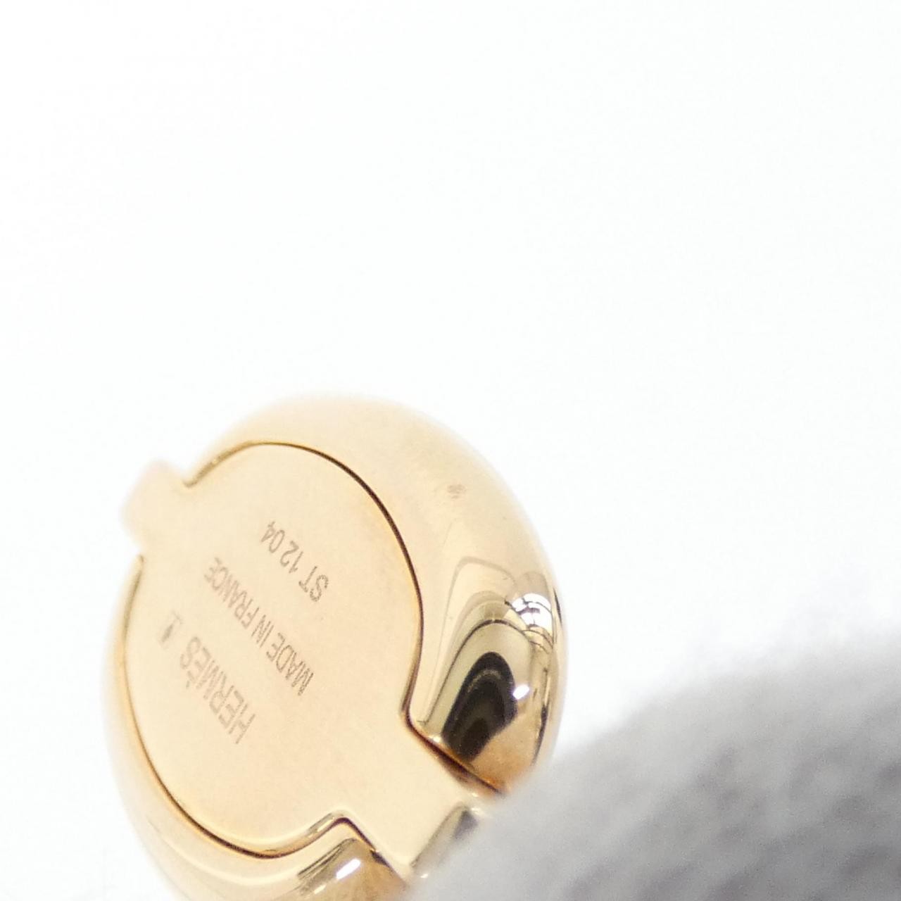 Authentic Hermes Mini Maillon 100053FE Necklace #230-000-543-6254