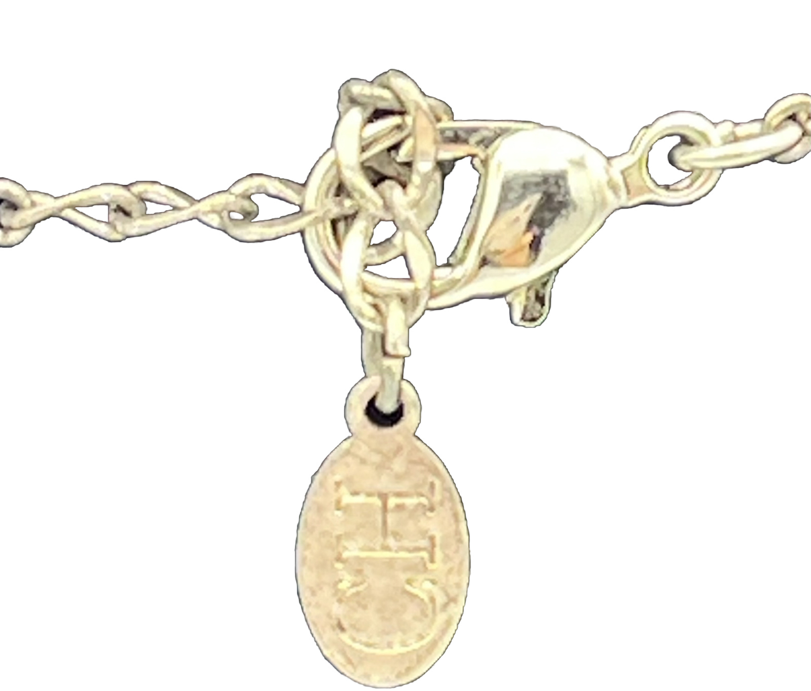 Mother Of Pearl Silver Tone Necklace By CH 16”. Please See All Photos